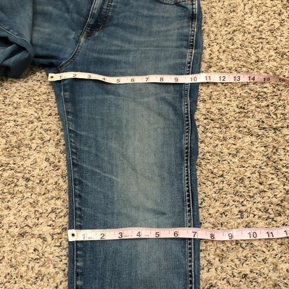 Madewell High Rise Stovetop Straight Leg Jeans Size 29 Distressed Dark Blue - Picture 9 of 11